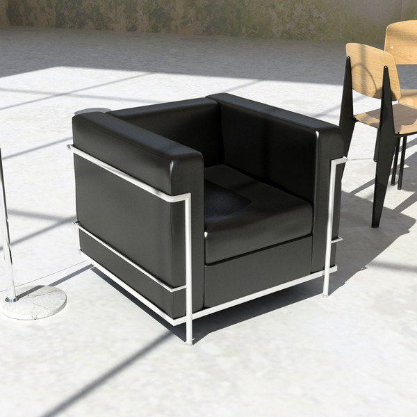 3ds max le corbusier lc2 2 - Chair 00... by Lajhar 